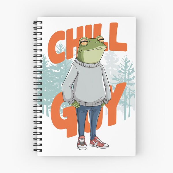 Item preview, Chill Guy Frog Cartoon Character - Relaxed & Cool Vibes designed and sold by MonkiFlipp.