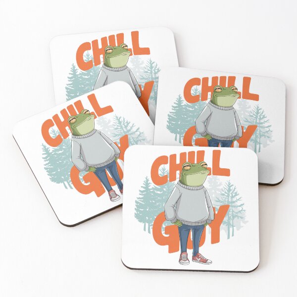 Item preview, Chill Guy Frog Cartoon Character - Relaxed & Cool Vibes designed and sold by MonkiFlipp.