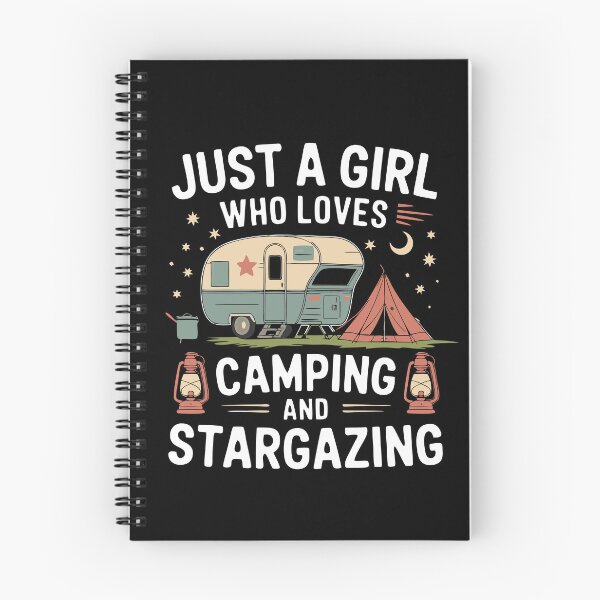 Item preview, just a Girl Who Loves Camping and Stargazing designed and sold by NewArtWave.