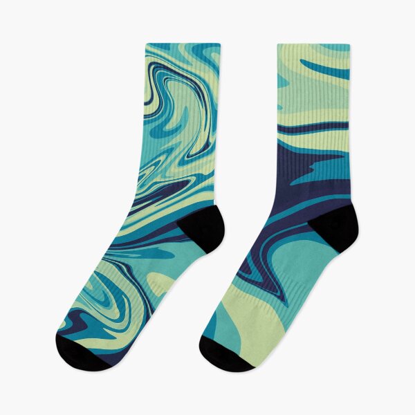 Item preview, Hydrodip Blue And Green Y2K Psychedelic Abstract Pattern designed and sold by Skull Fern.