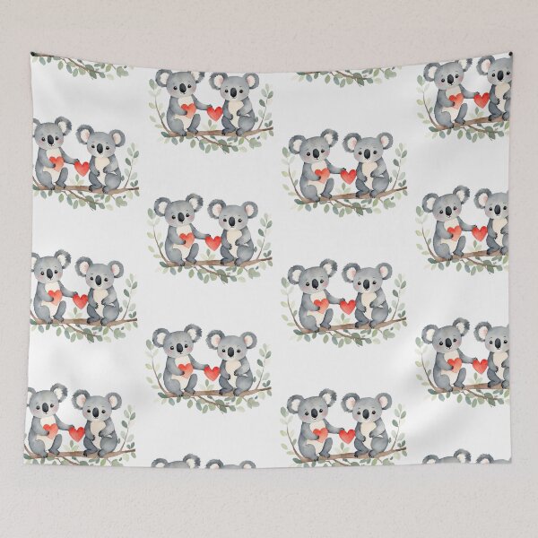 Item preview, Watercolor koala, watercolor koala, valentine day, love, adorable animals designed and sold by Victoria Riabov.