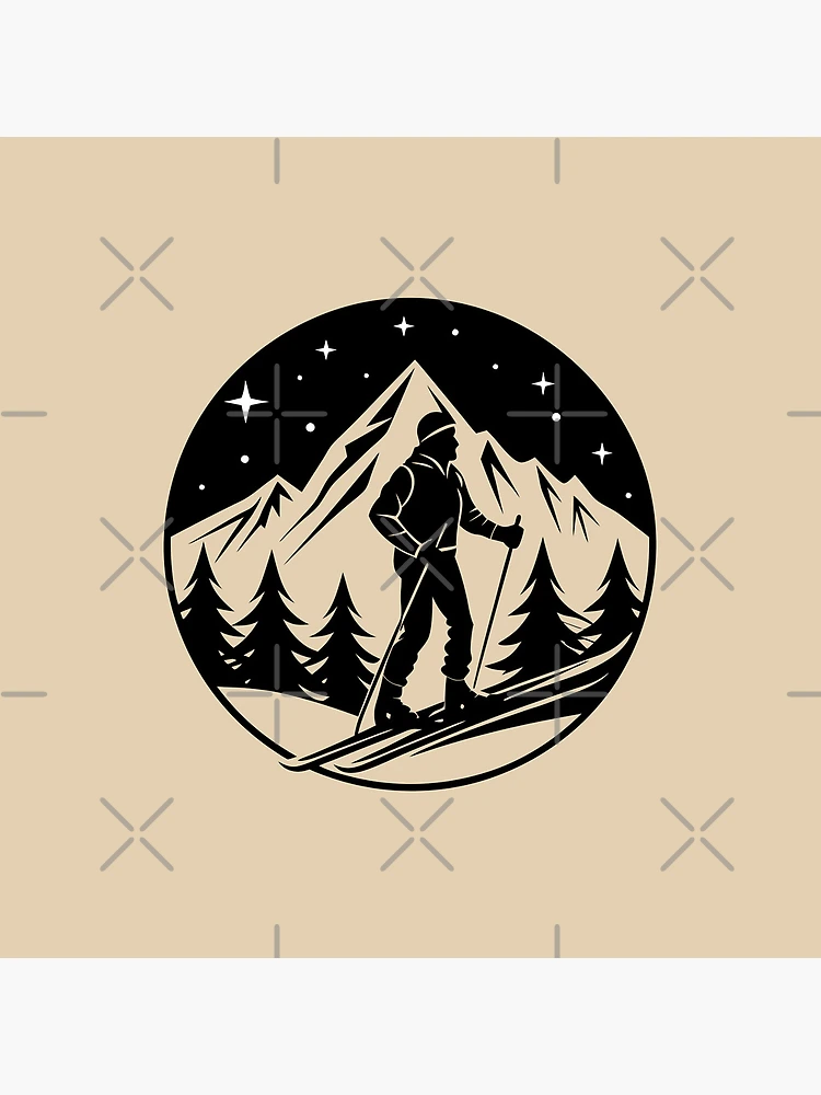 Thumbnail 4 of 4, Clock, Skiing  designed and sold by GraphicsClub.