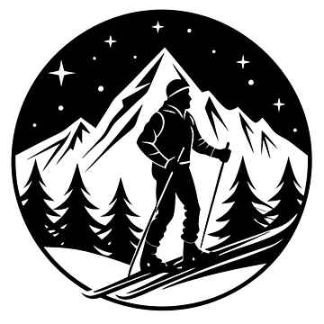 Artwork thumbnail, Skiing  by GraphicsClub