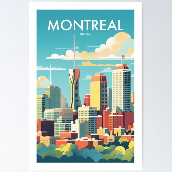 Aperçu de l'œuvre MONTRÉAL créée et vendue par MarkedArtPrints.