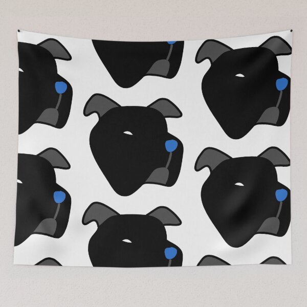 Item preview, Black Pitbull dog pop-art designed and sold by WhackoDesigns.