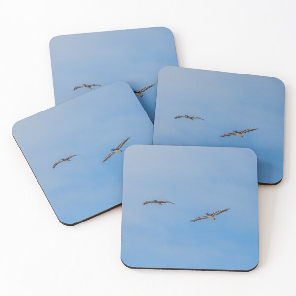 Item preview, Two Pelicans Soaring in the Blue Sky designed and sold by SafariByMarisa.