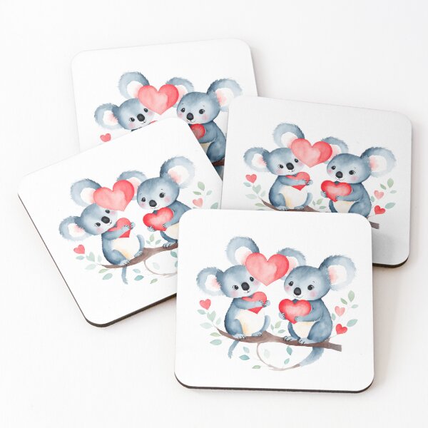 Item preview, Watercolor koala, watercolor koala, valentine day, love, adorable animals designed and sold by Victoria Riabov.