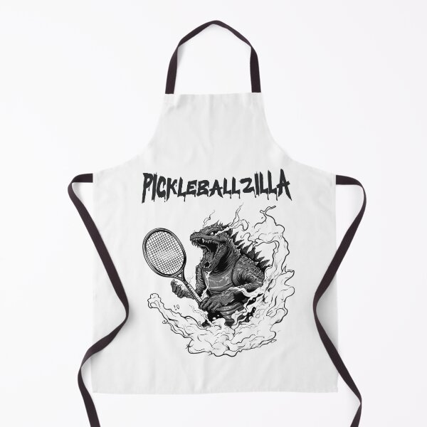 Item preview, Funny Pickleball Gift for Fans, Players & Coaches Pickleballzilla Monster, Black and White, designed and sold by colorblisss.