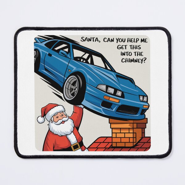 Item preview, Funny Santa Car Delivery - Santa Lifting a Sports Car into the Chimney designed and sold by MonkiFlipp.
