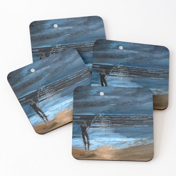 Item preview, 'Moonlight fishing' Calshot beach. Original art  designed and sold by Janeconwayart.