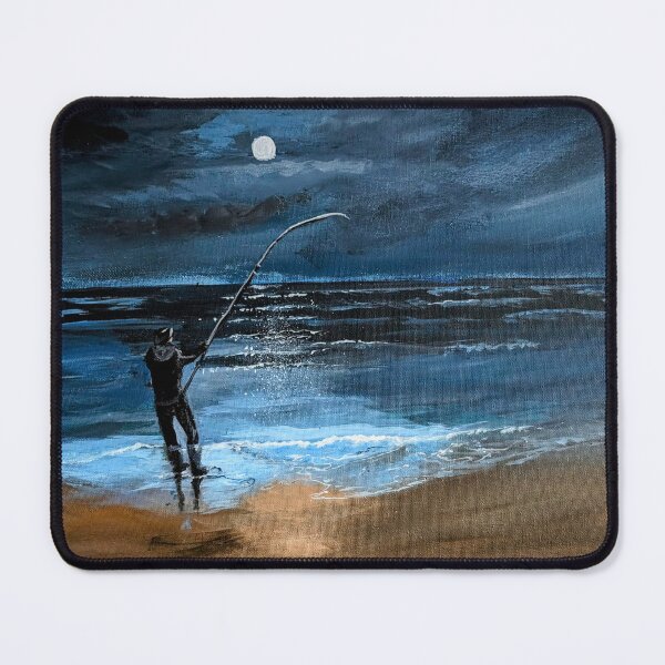 Item preview, 'Moonlight fishing' Calshot beach. Original art designed and sold by Janeconwayart.