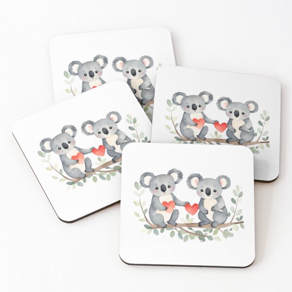 Item preview, Watercolor koala, watercolor koala, valentine day, love, adorable animals designed and sold by Victoria Riabov.