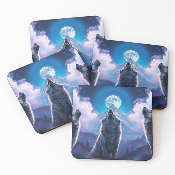 Item preview, Three Wolves and a Full Moon designed and sold by Skye Ryan-Evans.