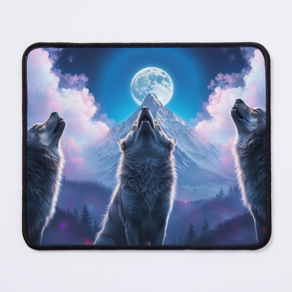 Item preview, Three Wolves and a Full Moon designed and sold by Skye Ryan-Evans.