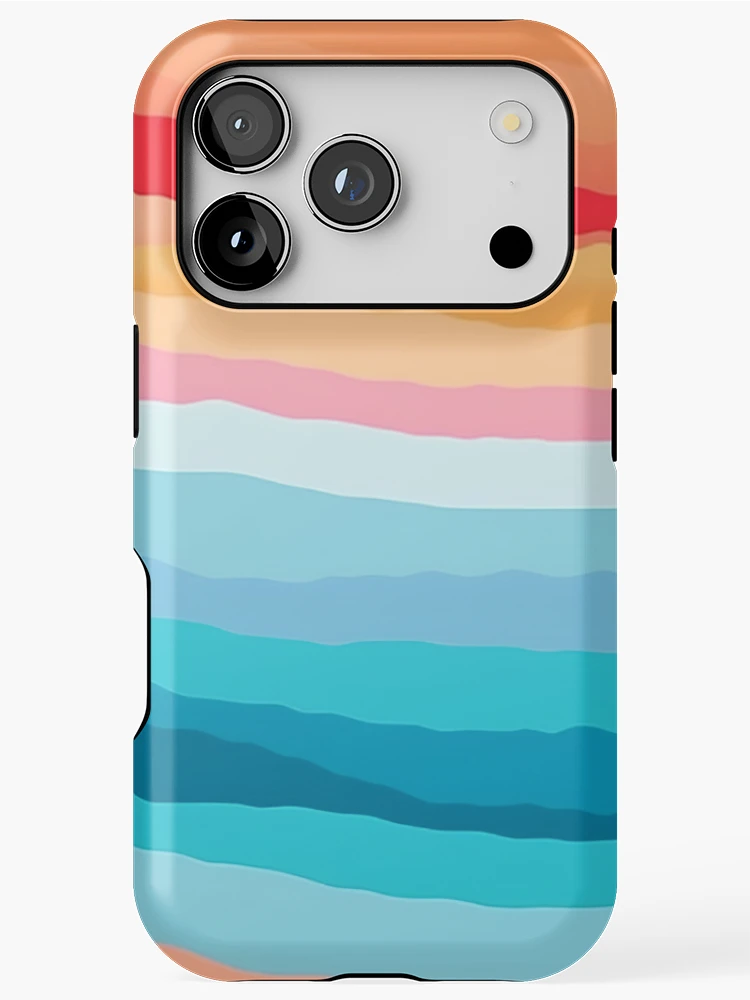 Thumbnail 1 of 4, iPhone Case, Calm Abstract Wave Pattern designed and sold by bubblegoth.