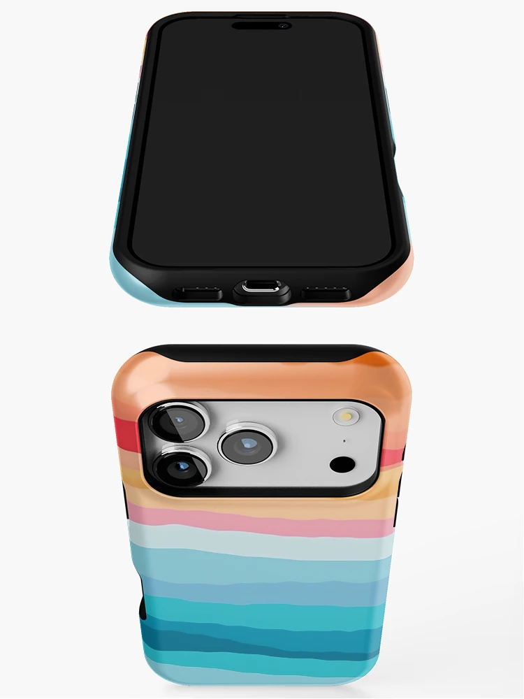 Thumbnail 3 of 4, iPhone Case, Calm Abstract Wave Pattern designed and sold by bubblegoth.