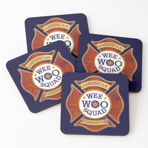 Item preview, Wee Woo Squad Firefighter Fireman Badge Pride designed and sold by Amanda's Factory.