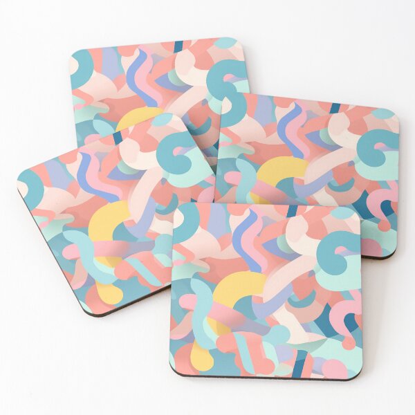 Item preview, Abstract Wavy Shapes Pattern designed and sold by bubblegoth.