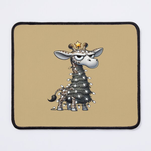 Item preview, Grumpy Christmas Giraffe, Unique designed and sold by villacreativa.