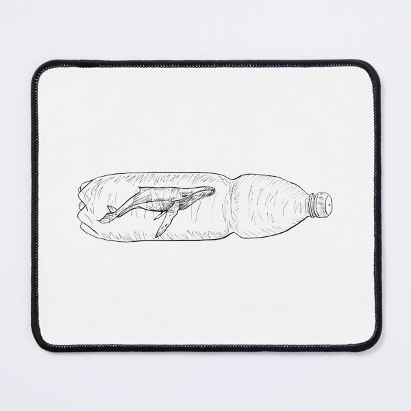 Item preview, Whale In a Bottle - Black Ink designed and sold by RowenaTmT.
