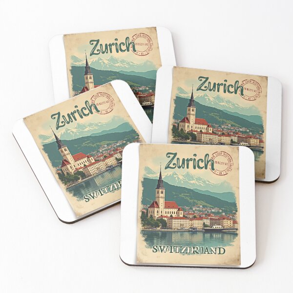 Item preview, Zurich Vintage Retro Design – Timeless Swiss Charm designed and sold by rayaARTs.