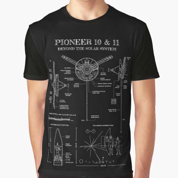Item preview, Pioneer 10 & 11: Deep Space Exploration Probes (White Stencil - No Background) designed and sold by BGALAXY.