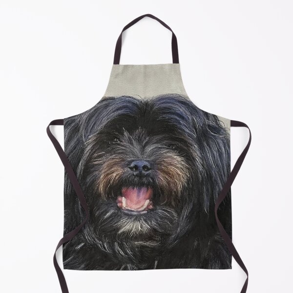 Item preview, Small black long haired dog designed and sold by NathBros.