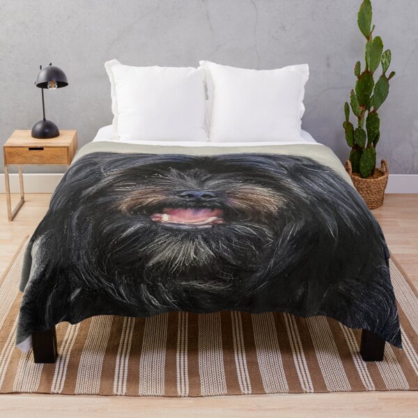 Item preview, Small black long haired dog designed and sold by NathBros.