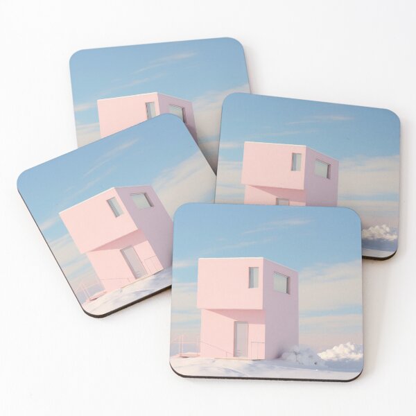 Item preview, Pink house on snow-covered field designed and sold by anytka.