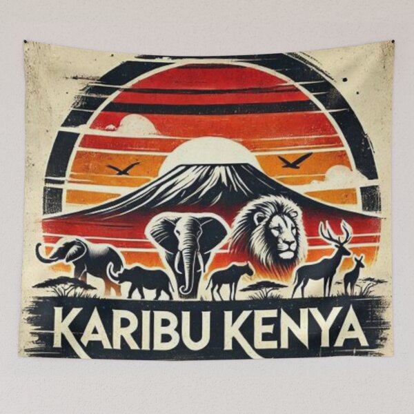 Item preview, "Karibu Kenya" by shs_kenya designed and sold by Shs-Kenya.