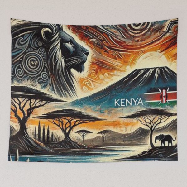 Item preview, "Kenya" with Mt. Kilimanjaro by shs_kenya designed and sold by Shs-Kenya.