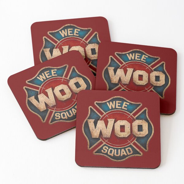 Item preview, Wee Woo Squad Firefighter Badge Retro Style Fireman designed and sold by Amanda's Factory.