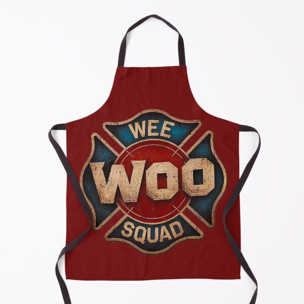 Item preview, Wee Woo Squad Firefighter Badge Retro Style Fireman designed and sold by Amanda's Factory.