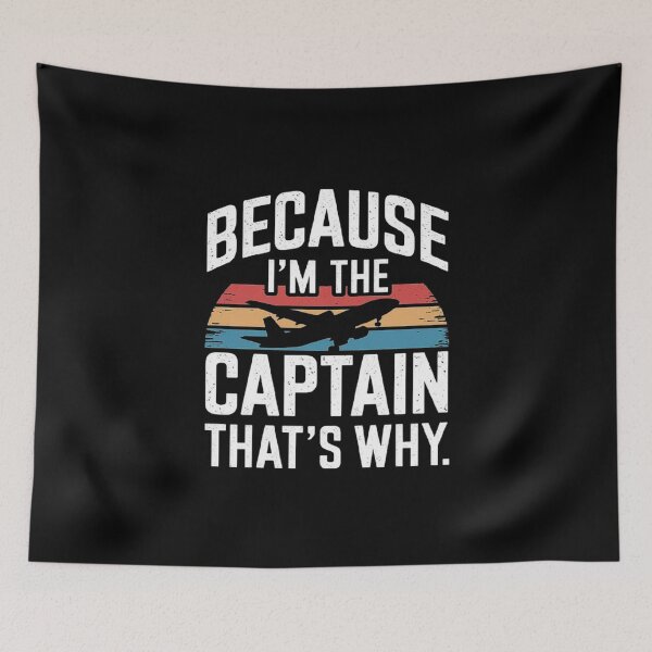 Item preview, Because I’m the Captain - Retro Airplane Design designed and sold by love3617.