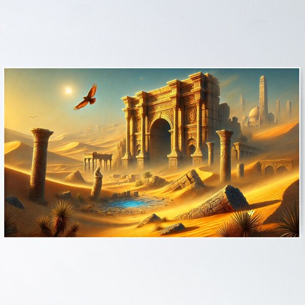 Item preview, Ancient Desert Ruins in Golden Sands designed and sold by QuirkWears.