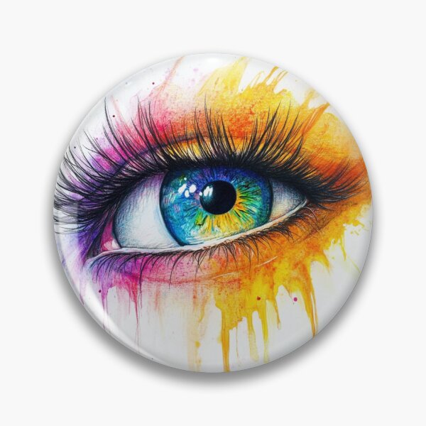 Item preview, Colorful Eye Watercolor Illustration designed and sold by fadiabb87.
