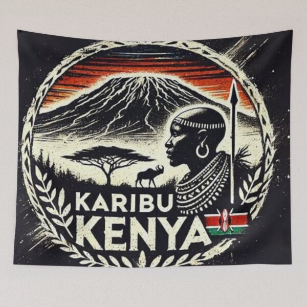Item preview, "Karibu Kenya" by shs_kenya  designed and sold by Shs-Kenya.