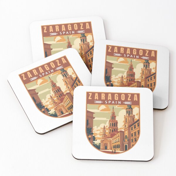 Item preview, Retro Zaragoza Catedral in Spain Travel Art Emblem designed and sold by MaateoDesign.
