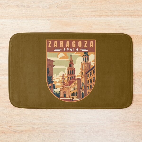 Item preview, Retro Zaragoza Catedral in Spain Travel Art Emblem designed and sold by MaateoDesign.