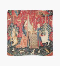 UNICORN AND LADY PLAYING ORGAN WITH ANIMALS , Hearing Scarf