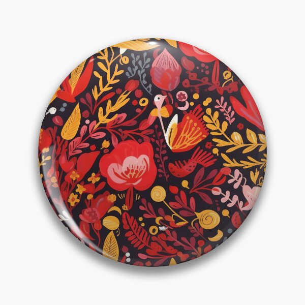 Item preview, Red Floral Seamless Pattern designed and sold by bubblegoth.