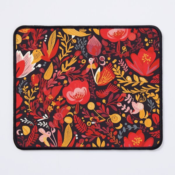Item preview, Red Floral Seamless Pattern designed and sold by bubblegoth.