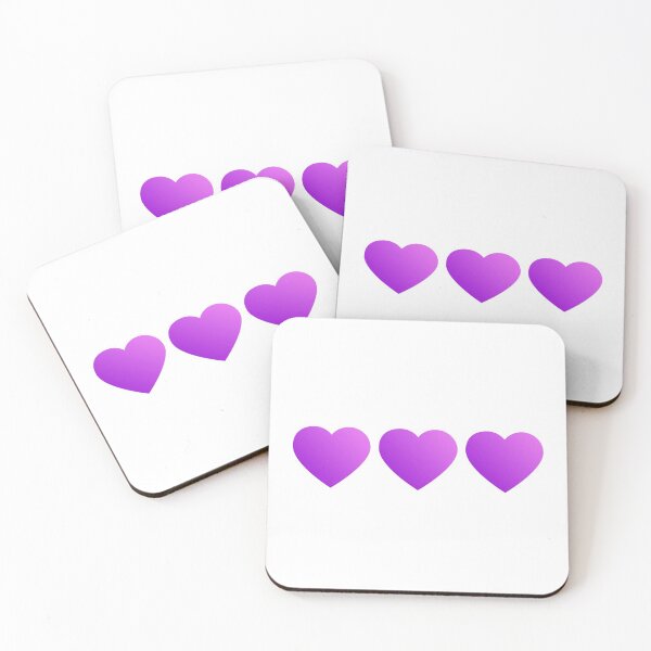 Item preview, 3 purple hearts designed and sold by ellalucy.