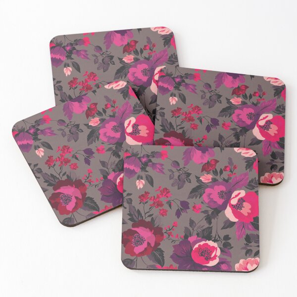 Item preview, Dramatic pink-red flowers pattern designed and sold by DaisyMarroquin.