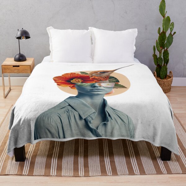 Item preview, Collage Wall Art / T-shirt Design: HUMMINGBIRD GIRL designed and sold by ForeverPrintsOK.