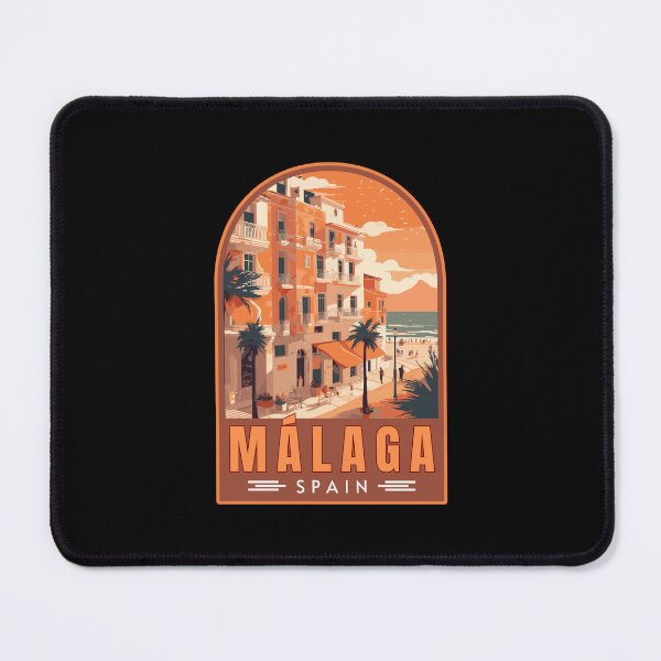 Item preview, Retro Malaga in Andalusia Spain Travel Art Emblem designed and sold by MaateoDesign.