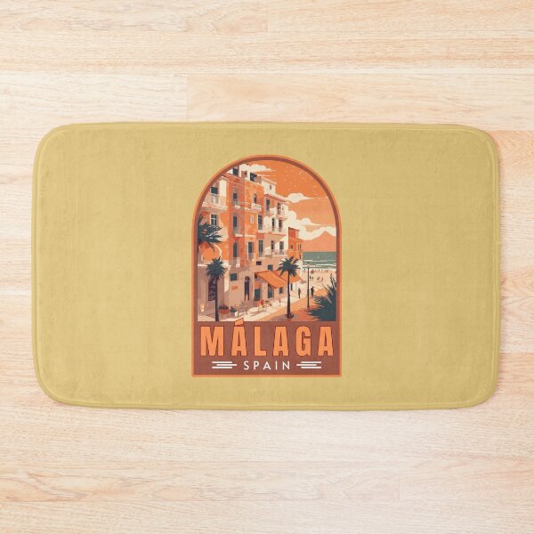 Item preview, Retro Malaga in Andalusia Spain Travel Art Emblem designed and sold by MaateoDesign.