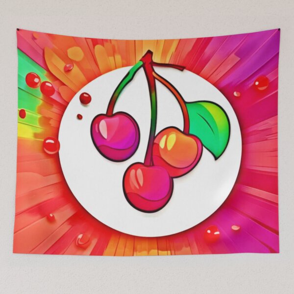 Item preview, Cherry Pop Art Burst designed and sold by Health And Fitness Posts e-Store.