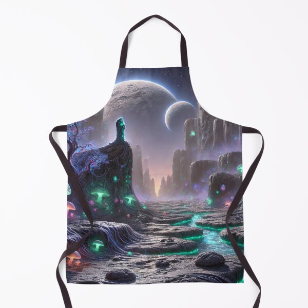 Item preview, Alien Planet with Glowing Mushrooms designed and sold by QuirkWears.