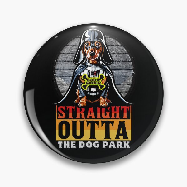 Item preview, Bark-Vader: El lado oscuro de las batallas de huesos | Dog Park Strikes Back: Guerras de perros salchicha y salchichas designed and sold by therealbooty.